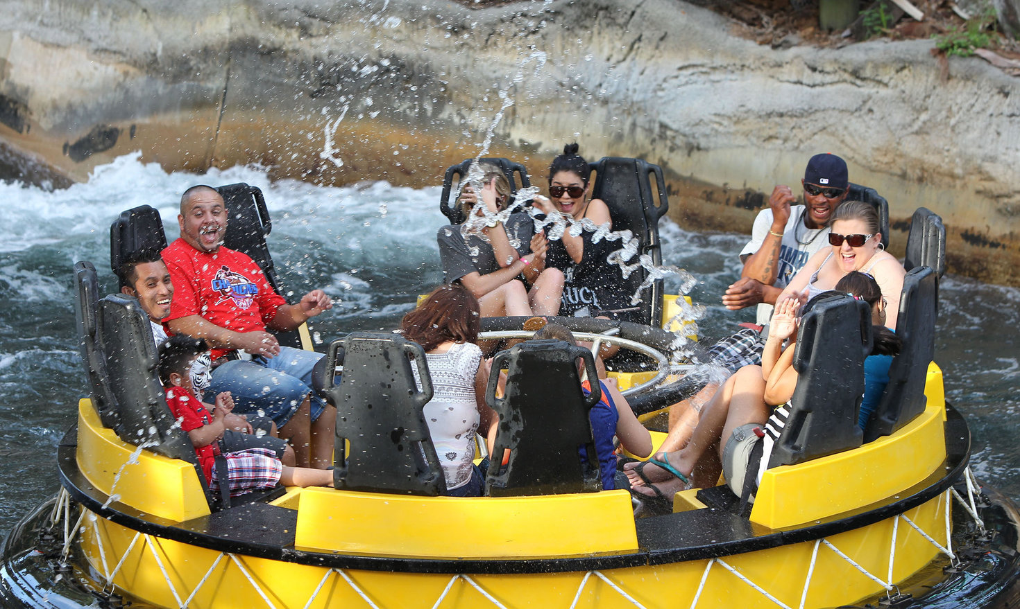 Ashley Benson and Vanessa Hudgens at Busch Gardens in Tampa Bay on March 3, 2012