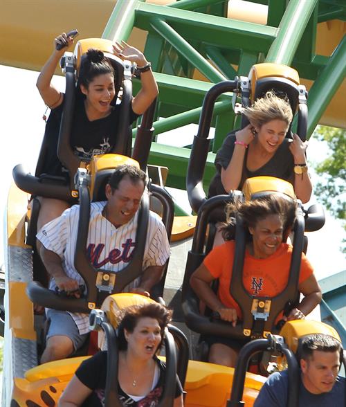 Ashley Benson and Vanessa Hudgens at Busch Gardens in Tampa Bay on March 3, 2012