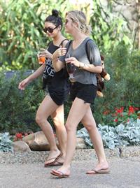 Ashley Benson and Vanessa Hudgens at Busch Gardens in Tampa Bay on March 3, 2012