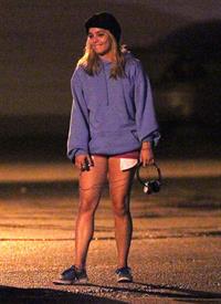 Ashley Benson and Vanessa Hudgens film Spring Breakers Florida on March 15, 2012