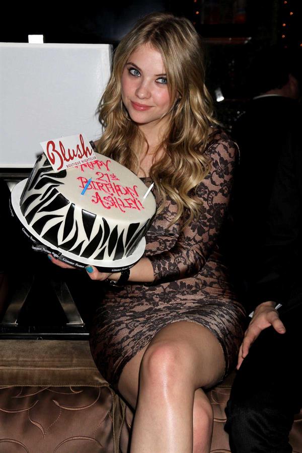 Ashley Benson celebrates her 21st birthday at Blush Nightclub in Las Vegas on Dec 21, 2010 