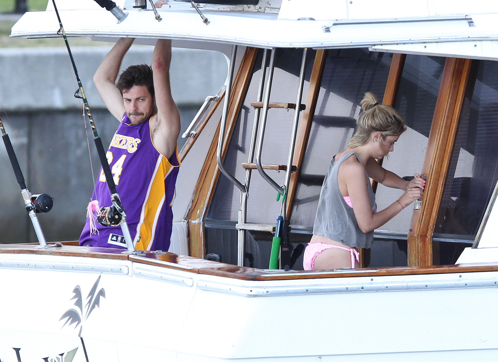 Ashley Benson bikini on a boat in Florida March 11, 2012 