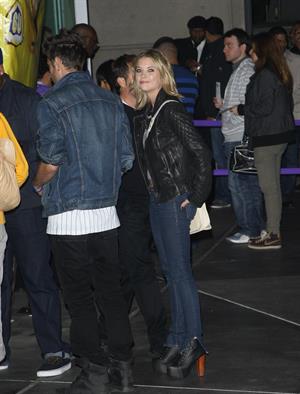 Ashley Benson arriving at the Staples Centre in Los Angeles on February 17, 2012