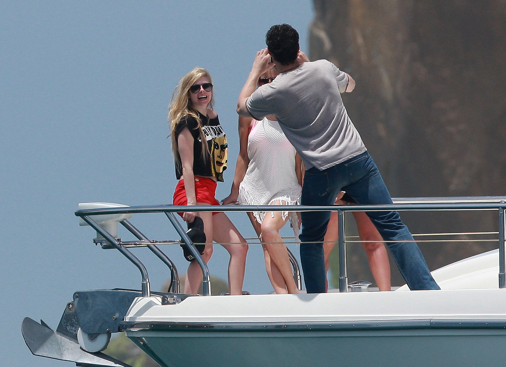 Avril Lavigne in a green bikini in Cabo, Mexico on July 27, 2012