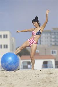 Bai Ling American-flag Bikini On Beach Los Angeles (10/04/12) 