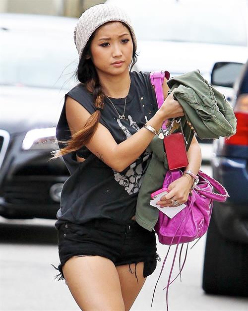 Brenda Song in short shorts in Studio City 10/9/12 