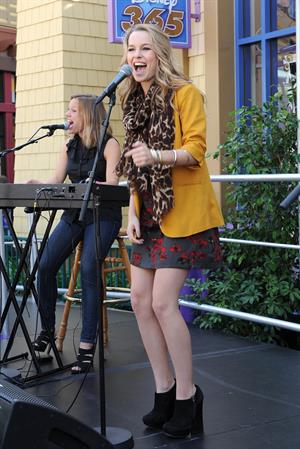 Bridgit Mendler performing at Studio Disney 365 10/23/12 