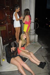 Brooke Vincent outside the Aura Nightclub in London on July 10, 2012