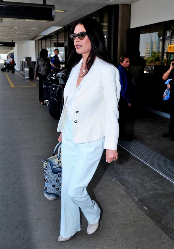Catherine Zeta Jones arrives at LAX, LA - June 1, 2012
