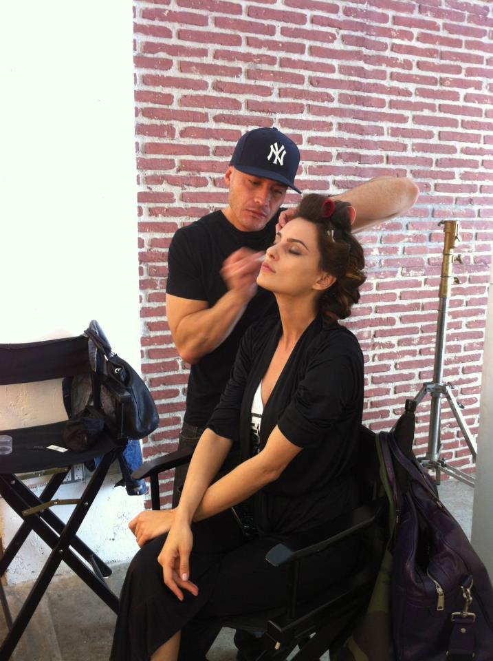 Catrinel Menghia Pictures Catrinel Menghia - filming Fiat 500 Abarth ad