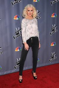 Christina Aguilera At the premiere of the Leve Shows at The Voice Season 5 on November 7, 2013