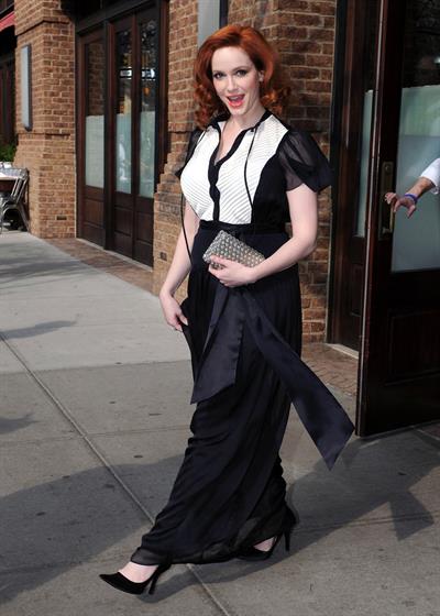 Christina Hendricks outside her hotel in New York City on March 22, 2012