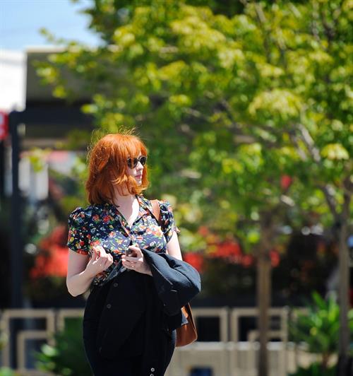 Christina Hendricks out running errands in Culver City on June 21, 2011 