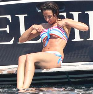 Christine Bleakley bikini boat candids July 2010 