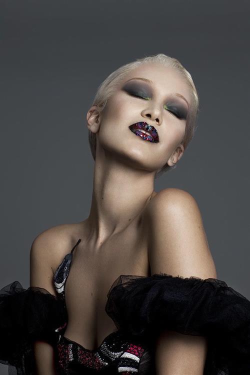 Bella Hadid topless for Paper Magazine