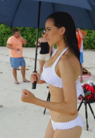 Sarah Stephens in a bikini