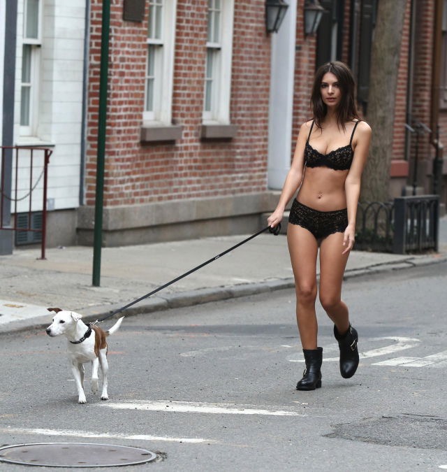 Emily Ratajkowski in lingerie