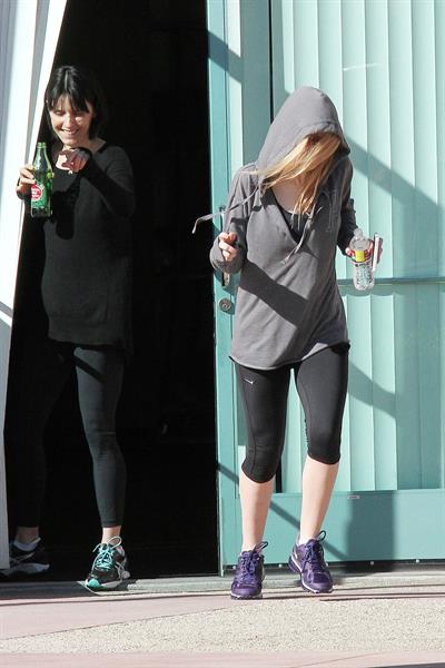 Dakota Fanning leaving a workout class in LA 12/20/12 