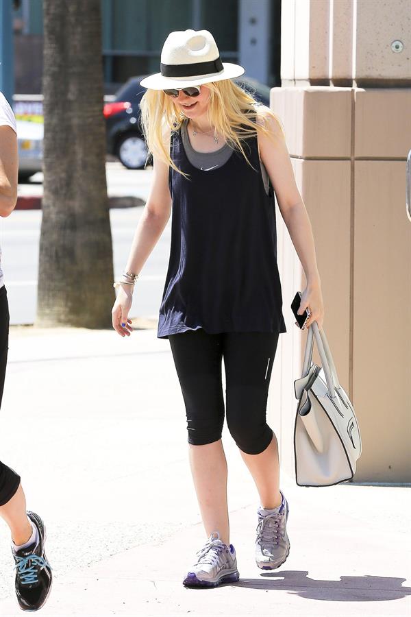 Dakota Fanning - makes time for the gym in Studio City August 9, 2012