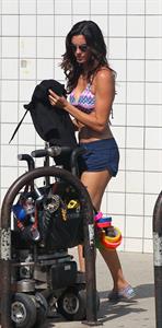 Daniela Ruah - on the set of NCIS Los Angeles in Venice Beach Sept 18, 2012