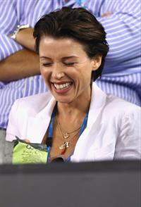 Dannii Minogue During day eight of the Australian Open Melbourne Park on January 21, 2013