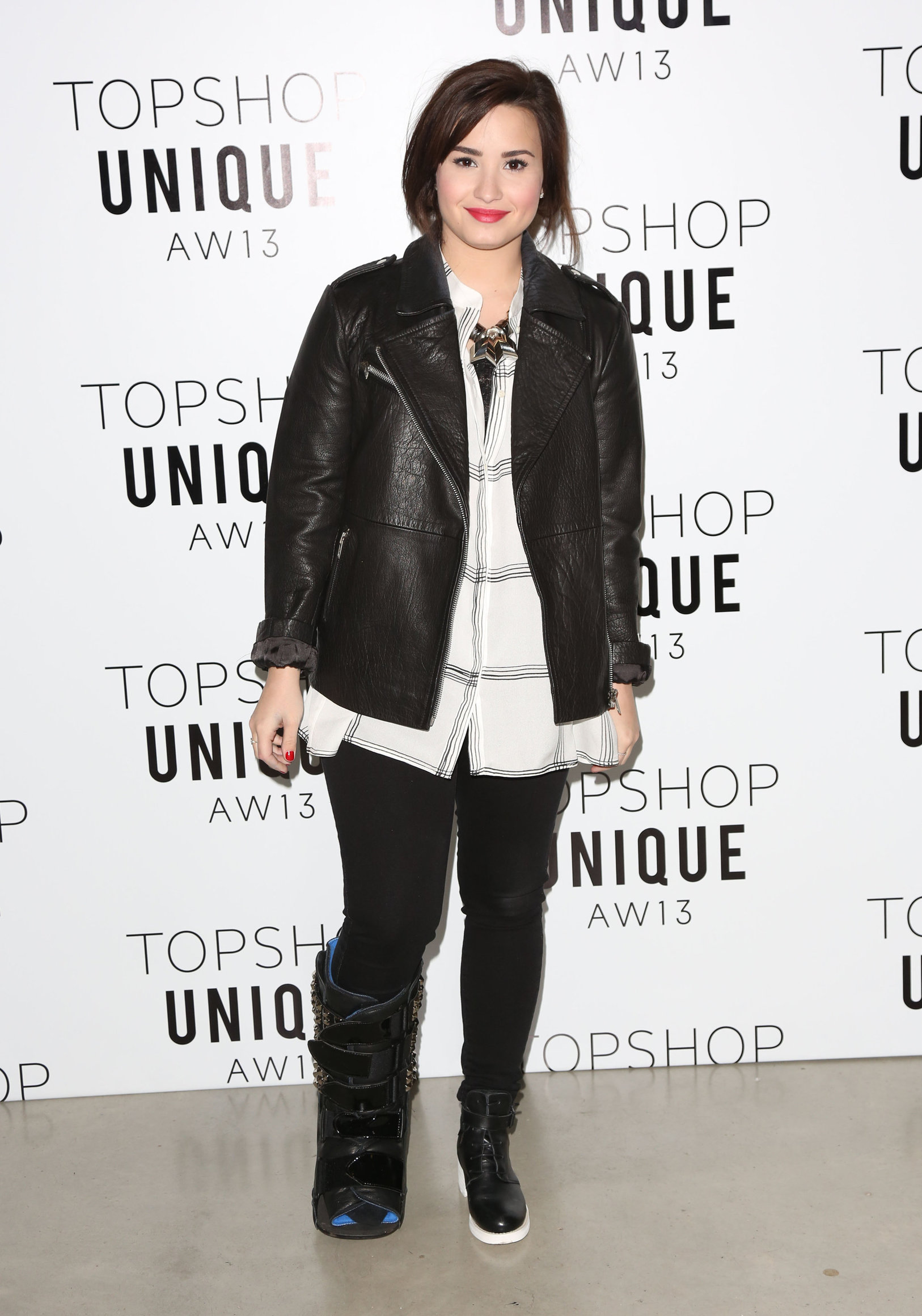 Demi Lovato London Fashion Week 2013 Topshop Unique in London 2/17/13 