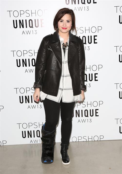 Demi Lovato London Fashion Week 2013 Topshop Unique in London 2/17/13 