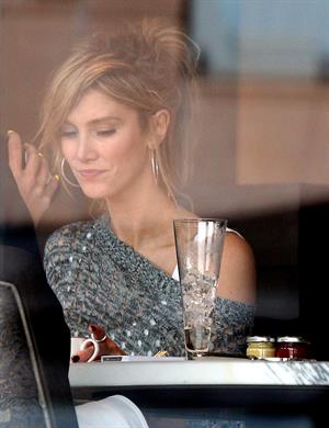 Delta Goodrem Spotted with boyfriend Darren McMullen and friends at Sydney's Park Hyatt Hotel, Sydney, Australia 