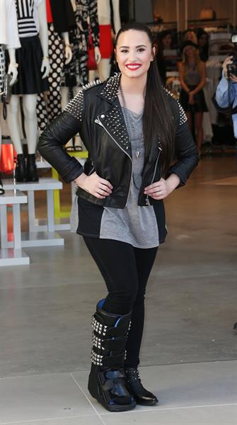 Demi Lovato Topshop Topman LA Grand Opening at The Grove in LA 2/14/13 