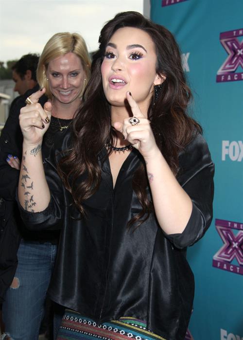 Demi Lovato The X Factor season finale news conference in LA 12/17/12 