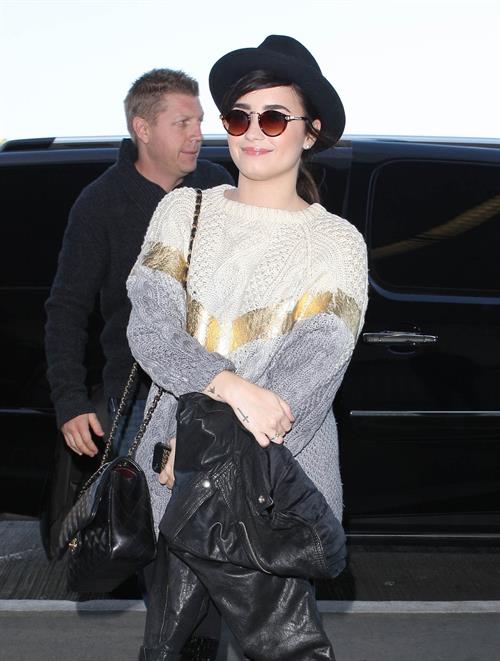 Demi Lovato at LA airport 12/7/12 
