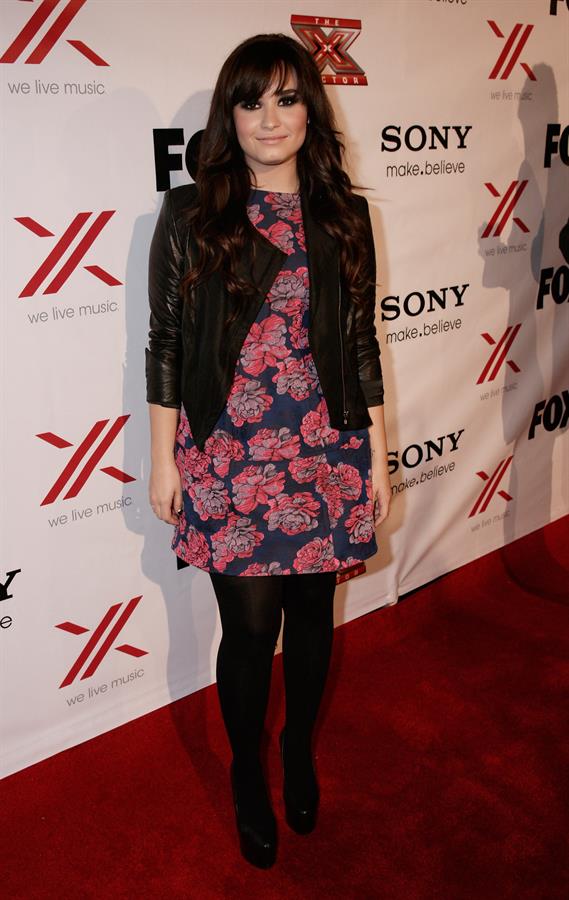 Demi Lovato Factor viewing party in West Hollywood 12/6/12 