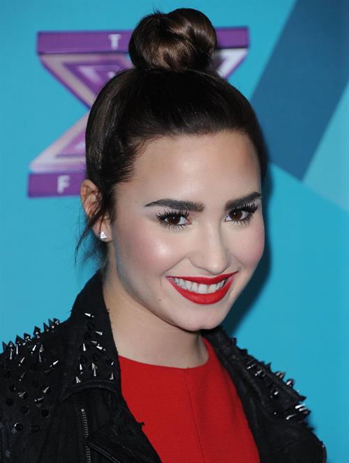 Demi Lovato The Factor finalists party in LA 11/5/12