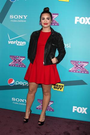 Demi Lovato The Factor finalists party in LA 11/5/12