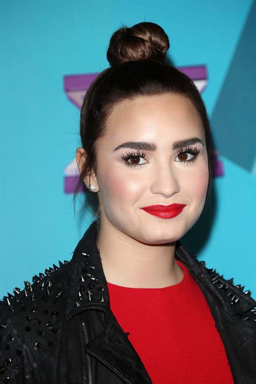 Demi Lovato The Factor finalists party in LA 11/5/12
