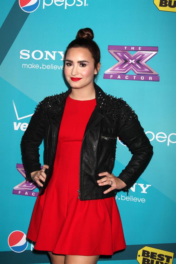 Demi Lovato The Factor finalists party in LA 11/5/12