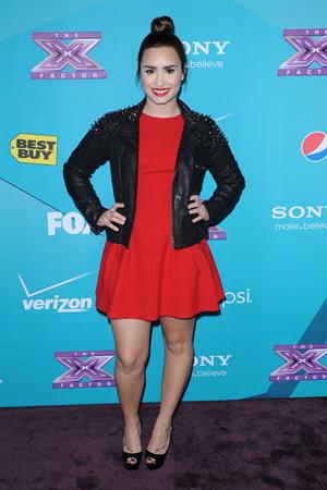 Demi Lovato The Factor finalists party in LA 11/5/12