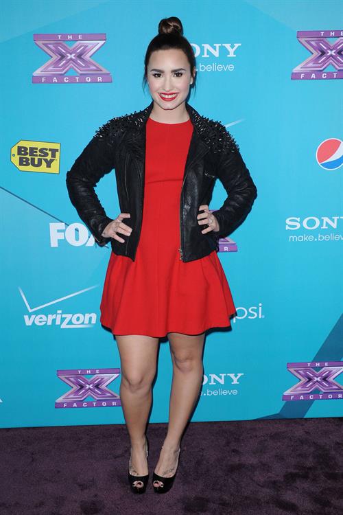 Demi Lovato The Factor finalists party in LA 11/5/12