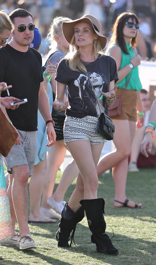 Diane Kruger attends the H&M Loves Music Coachella 2013 kick-off Event at Merv Griffin Estate in La Quinta in April 