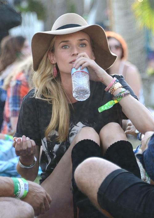 Diane Kruger attends the H&M Loves Music Coachella 2013 kick-off Event at Merv Griffin Estate in La Quinta in April 