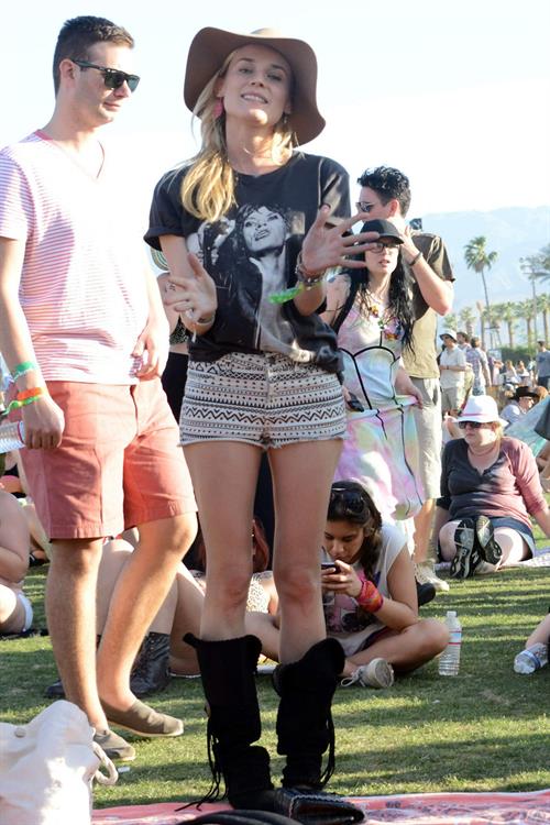 Diane Kruger attends the H&M Loves Music Coachella 2013 kick-off Event at Merv Griffin Estate in La Quinta in April 