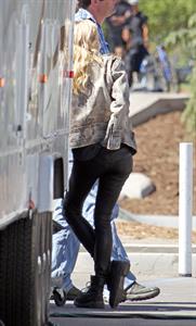 Diane Kruger On the set of her new Movie 'The Bridge' in Los Angeles on April 16, 2013 
