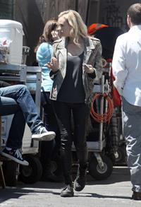 Diane Kruger On the set of her new Movie 'The Bridge' in Los Angeles on April 16, 2013 