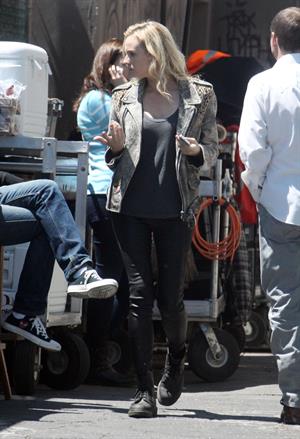 Diane Kruger On the set of her new Movie 'The Bridge' in Los Angeles on April 16, 2013 