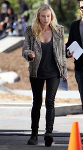 Diane Kruger On the set of her new Movie 'The Bridge' in Los Angeles on April 16, 2013 