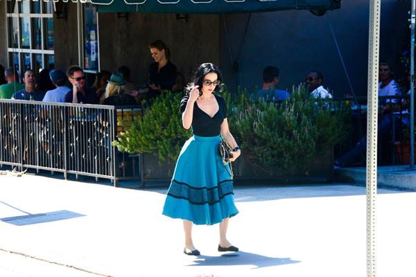 Dita von Teese Spotted on the streets of Los Angeles (November 4, 2012) 