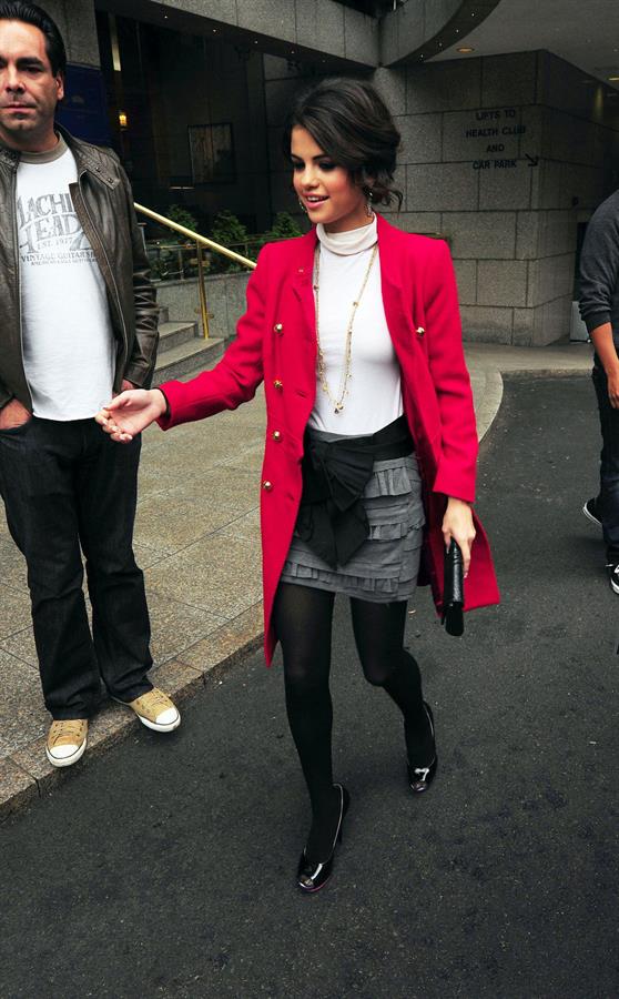 Selena Gomez leaving her hotel in London on September 27, 2010