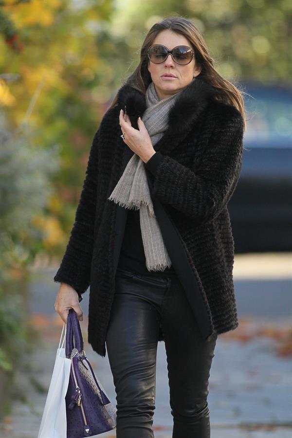 Elizabeth Hurley walking in London - November 14, 2012 