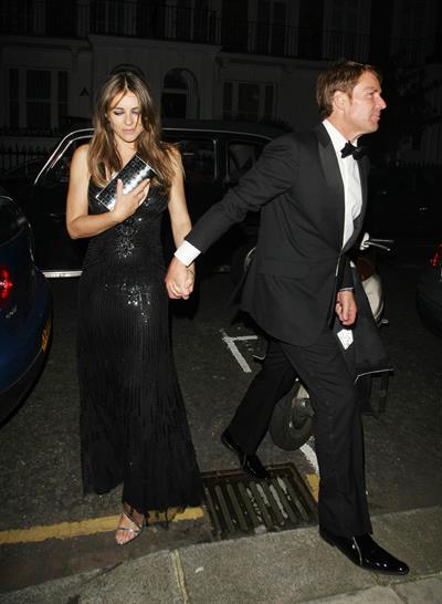 Elizabeth Hurley - Attending a friend's birthday party in London - July 5, 2012