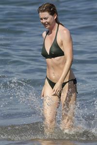 Ellen Pompeo - Wearing a sexy wet bikini on a beach in Maui (June 6, 2012)